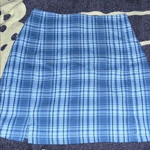 Brandy Melville Blue Checkered Pencil Skirt